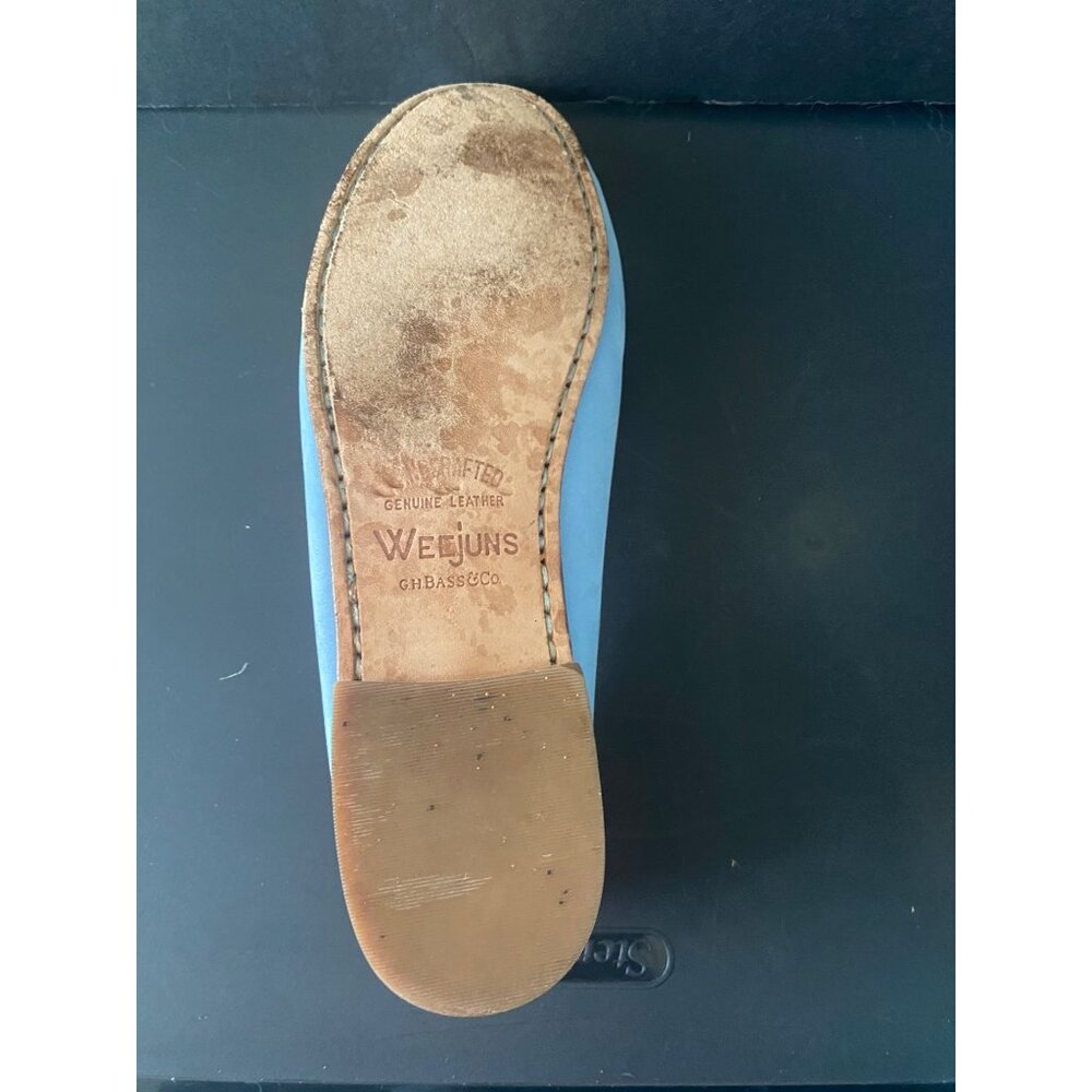 G.H. Bass Weejuns Light Blue Suede and Brown Leather Loafer 9 - Picture 5 of 7